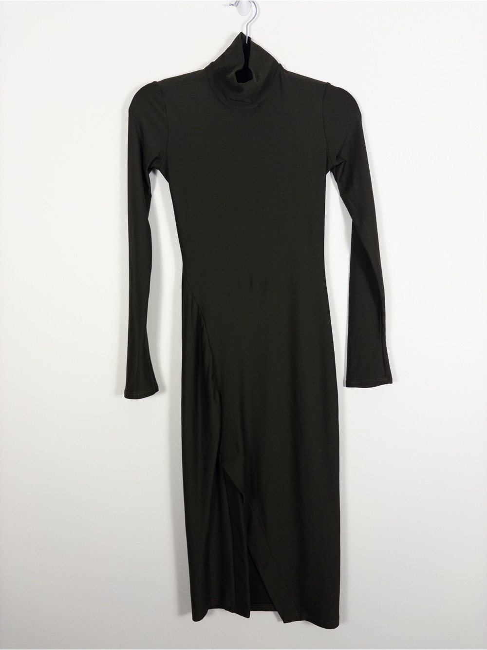 Alix NYC Mock Neck Long Sleeve Back Cut Out Midi Dress